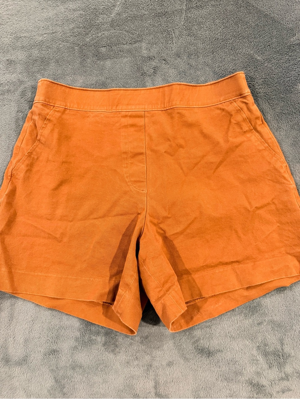 SPANX High-Waist Orange Stretch Lounge Shorts
